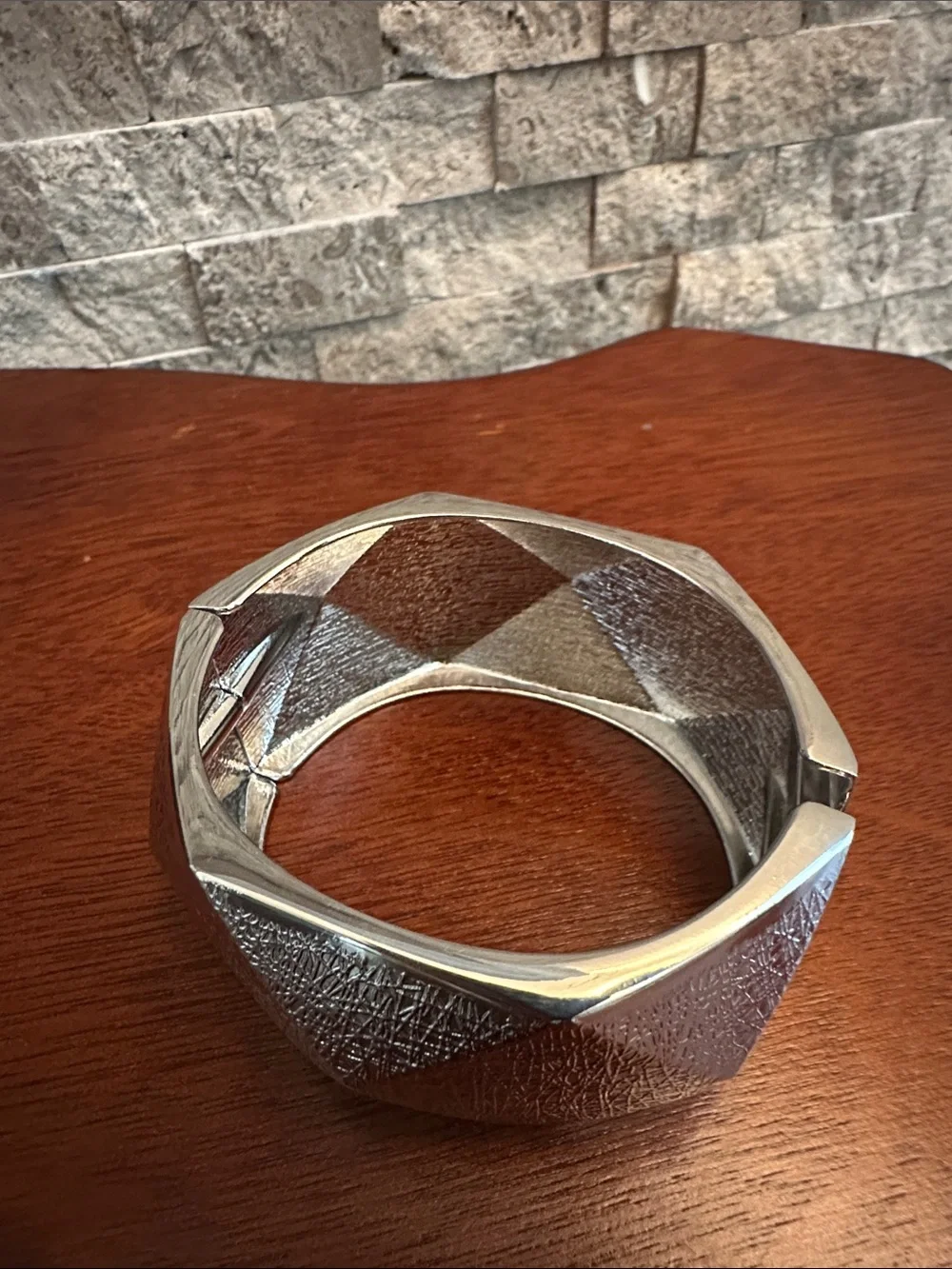 Fashion Jewelry Silver Faceted Women's Bracelet